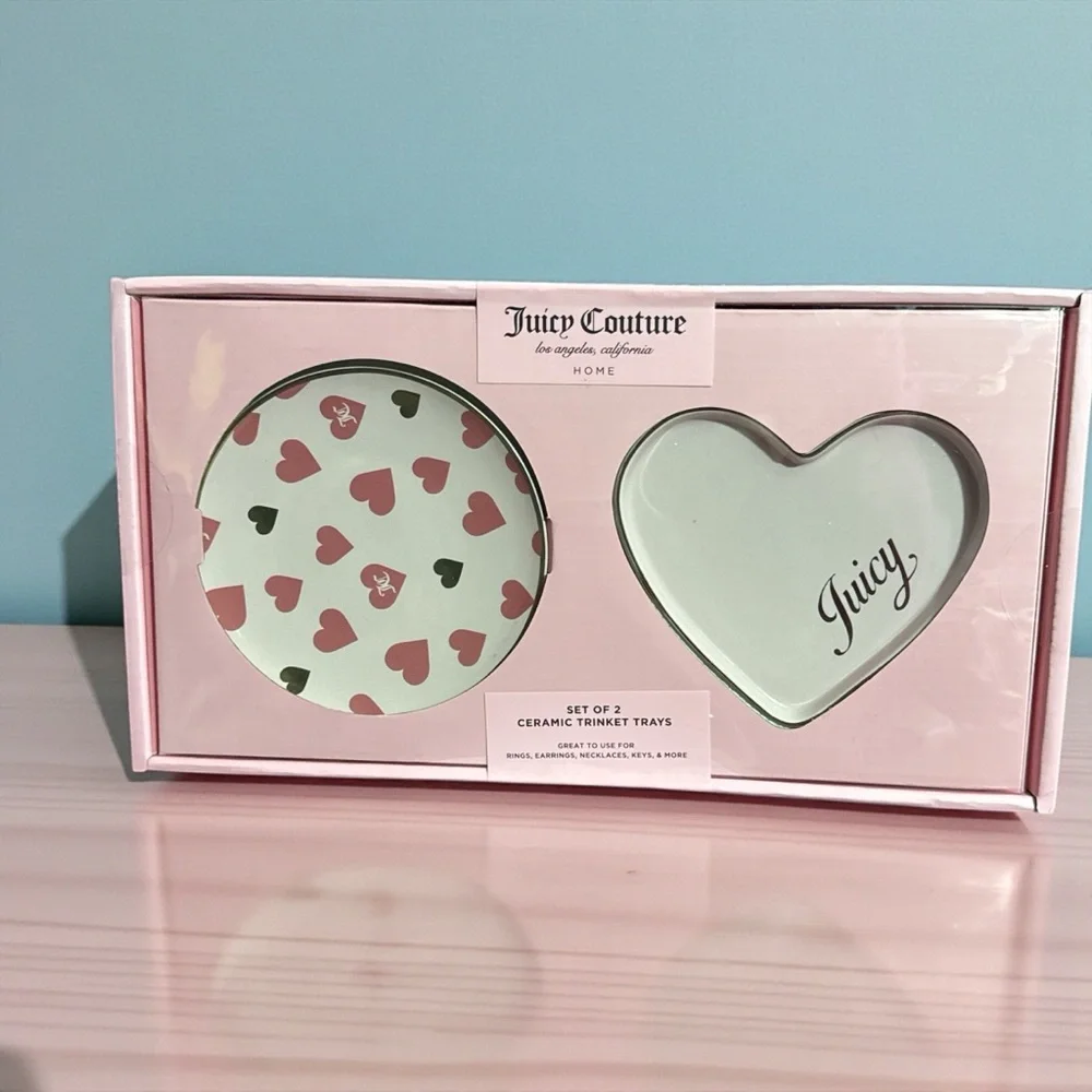 Juicy Couture Ceramic Trinket Trays Set